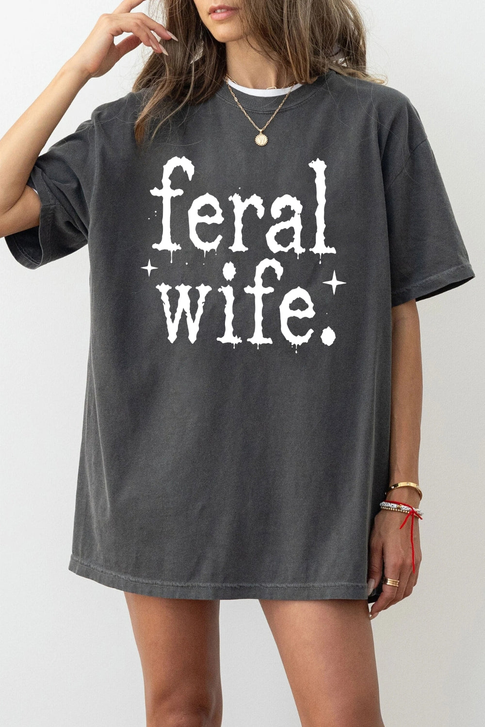 Feral wife funny tee
