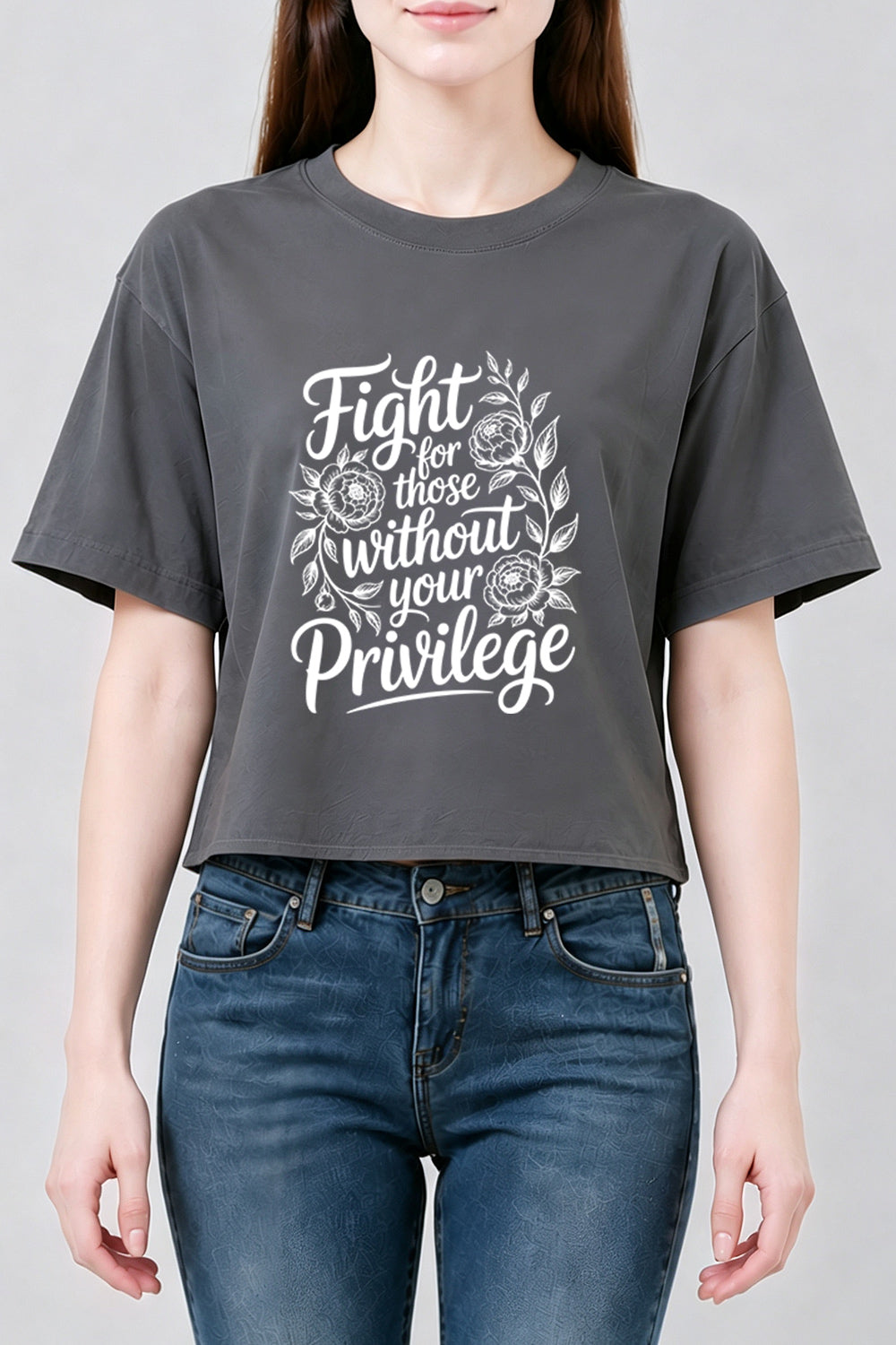 Fight for those without your privilege crop top