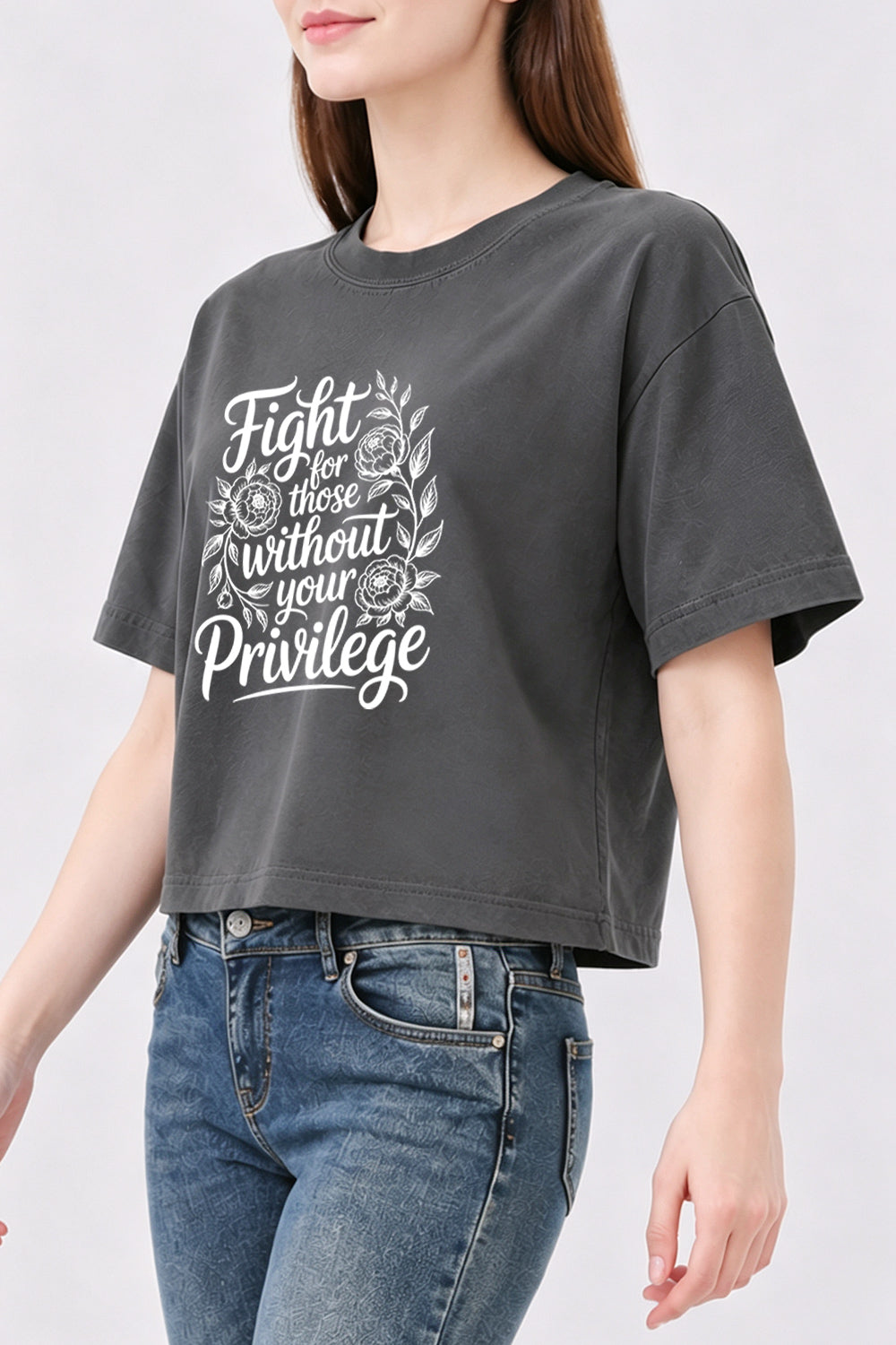 Fight for those without your privilege crop top