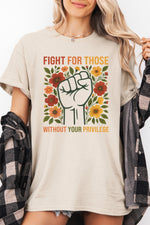 Fight for those without your privilege floral crop top