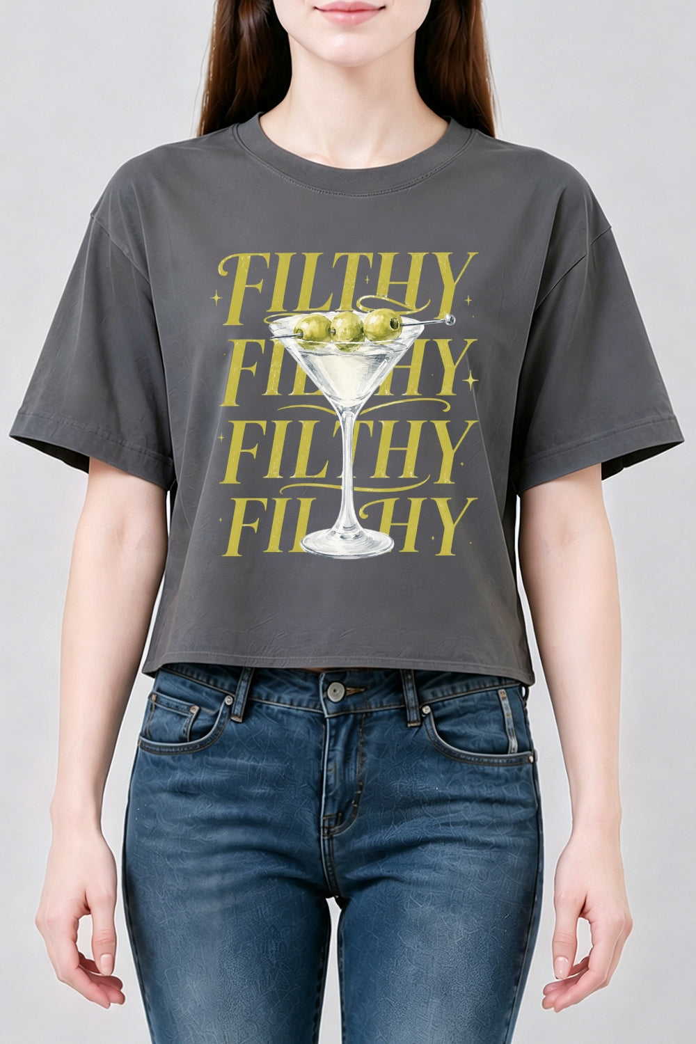 Filthy martini funny crop top