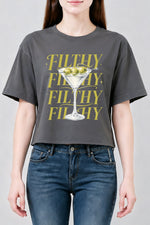 Filthy martini funny crop top