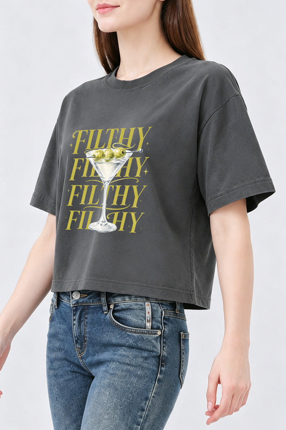 Filthy martini funny crop top