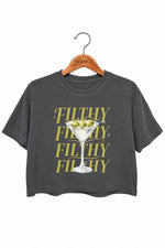 Filthy martini funny crop top