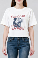 First of all I'm a delight crop top