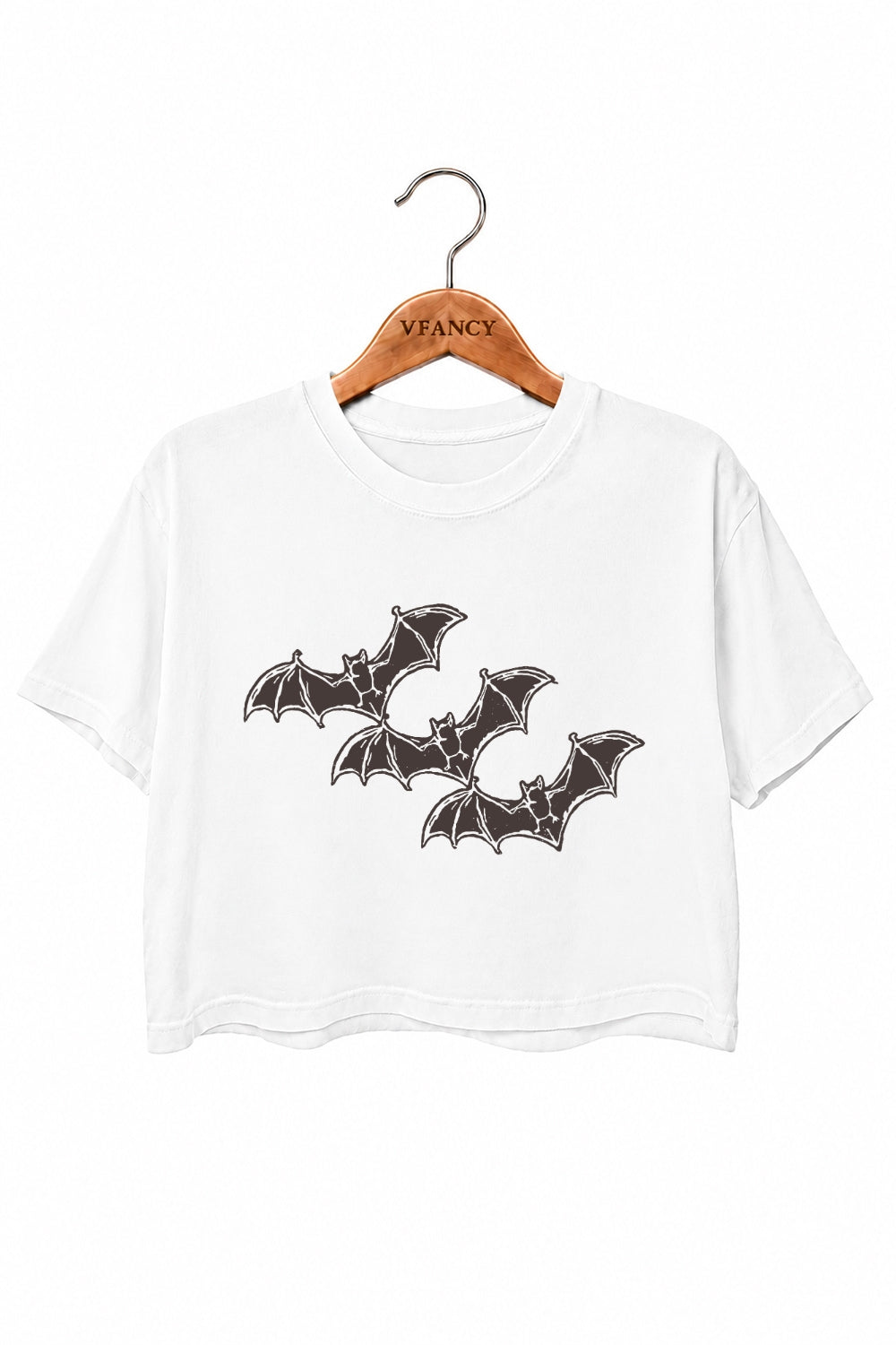 Flying bats vintage crop top