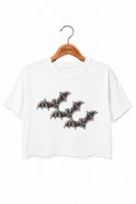 Flying bats vintage crop top