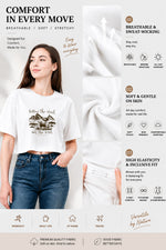Follow the world sheep crop top