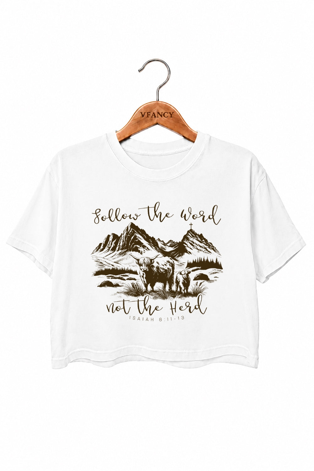 Follow the world sheep crop top