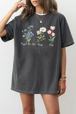 Forget me not daisy tulip funny tee