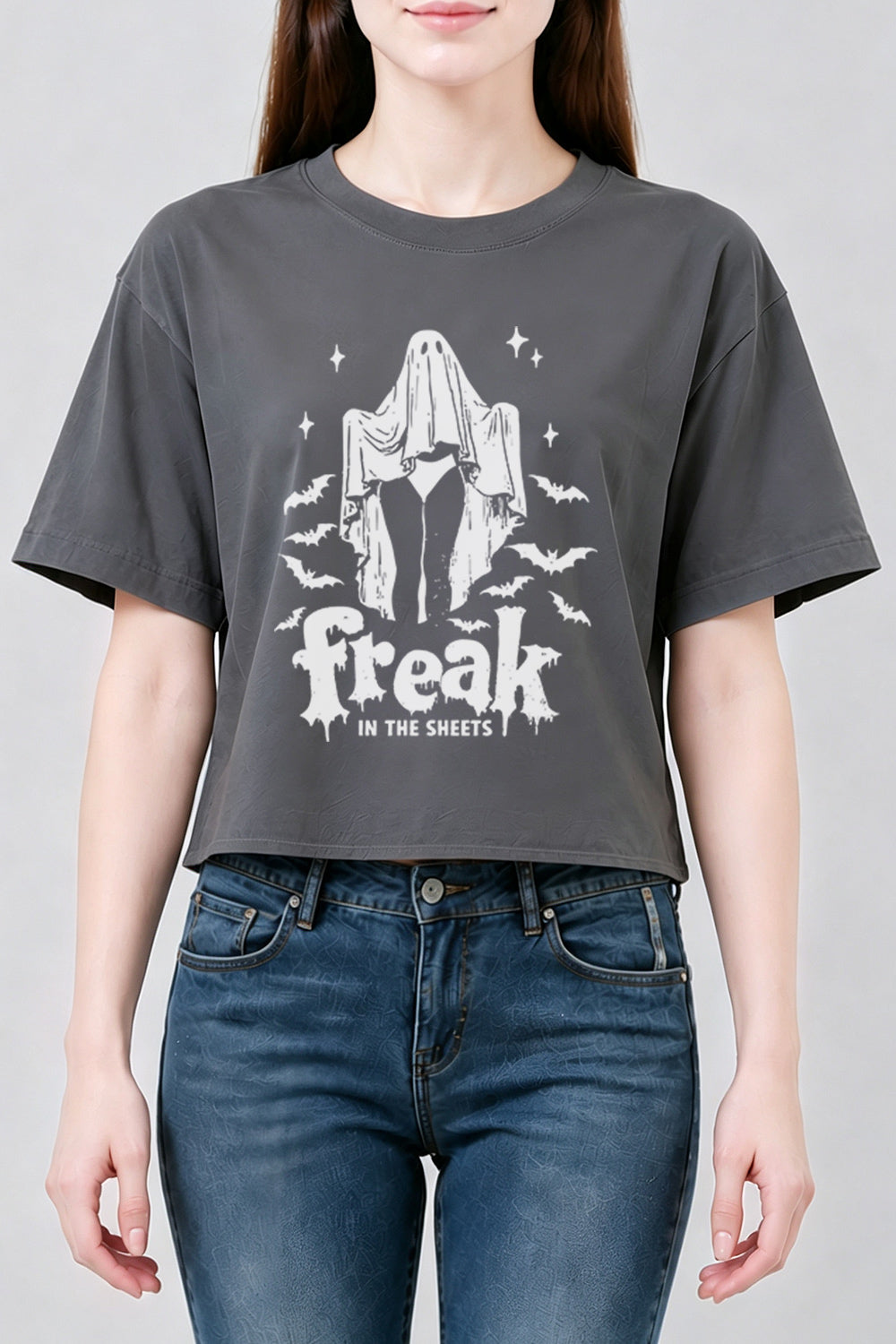 Freak in the sheets halloween crop top