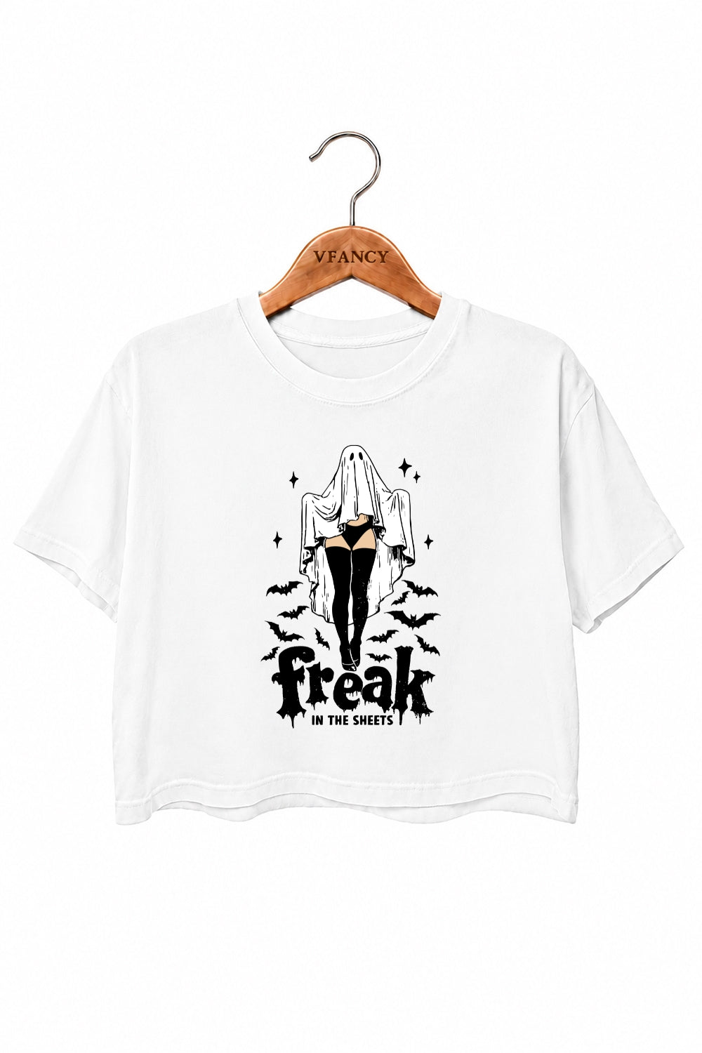 Freak in the sheets halloween crop top