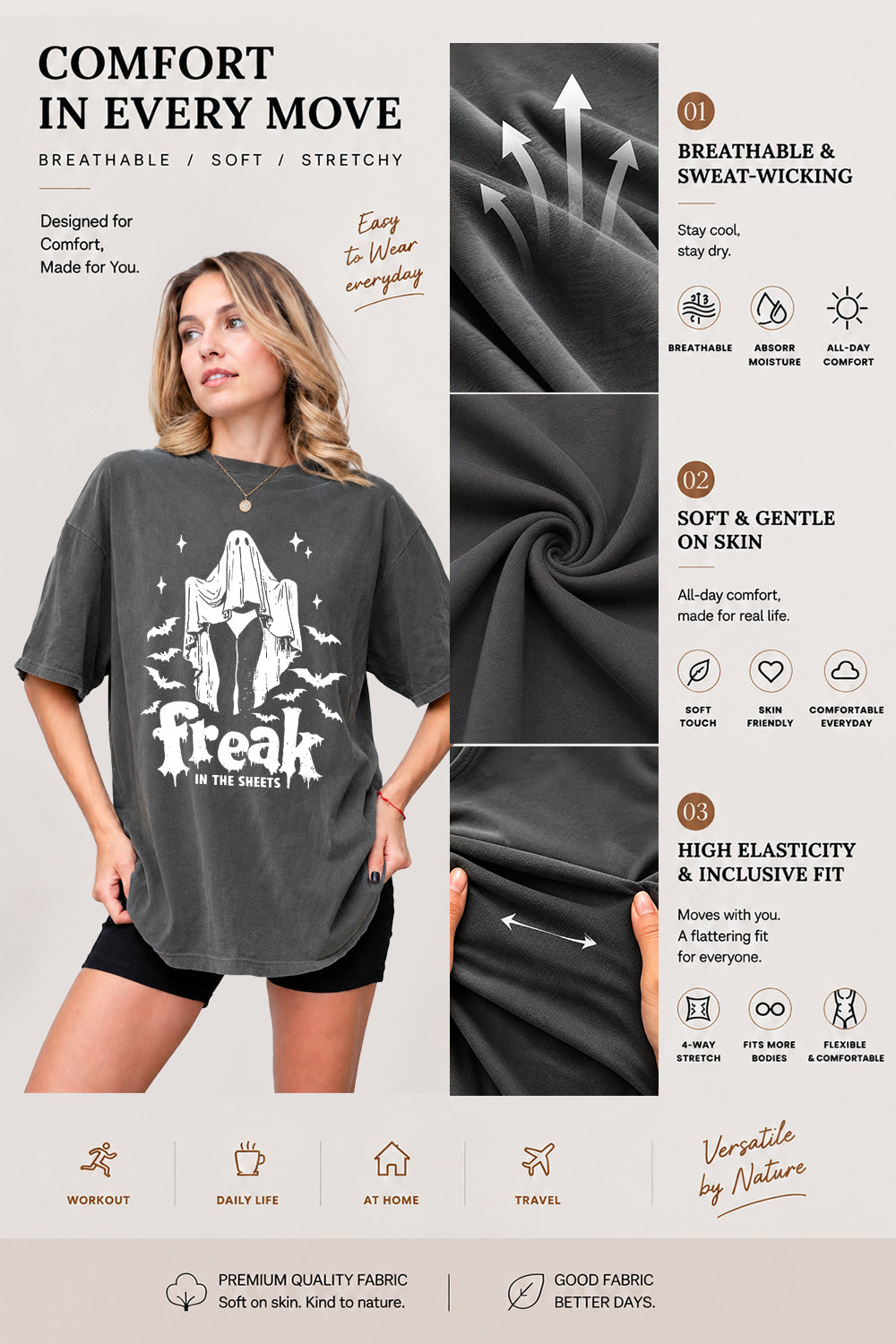 Freak in the sheets halloween tee