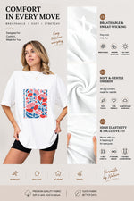 Freedom saying floral tee