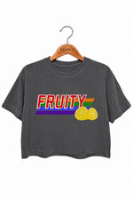 Fruity lemon rainbow crop top