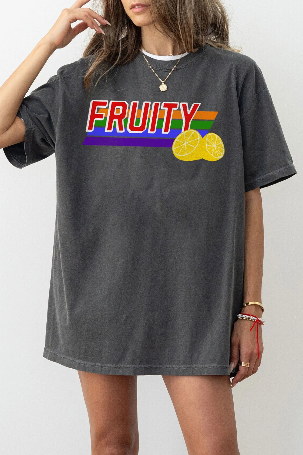 Fruity lemon rainbow tee