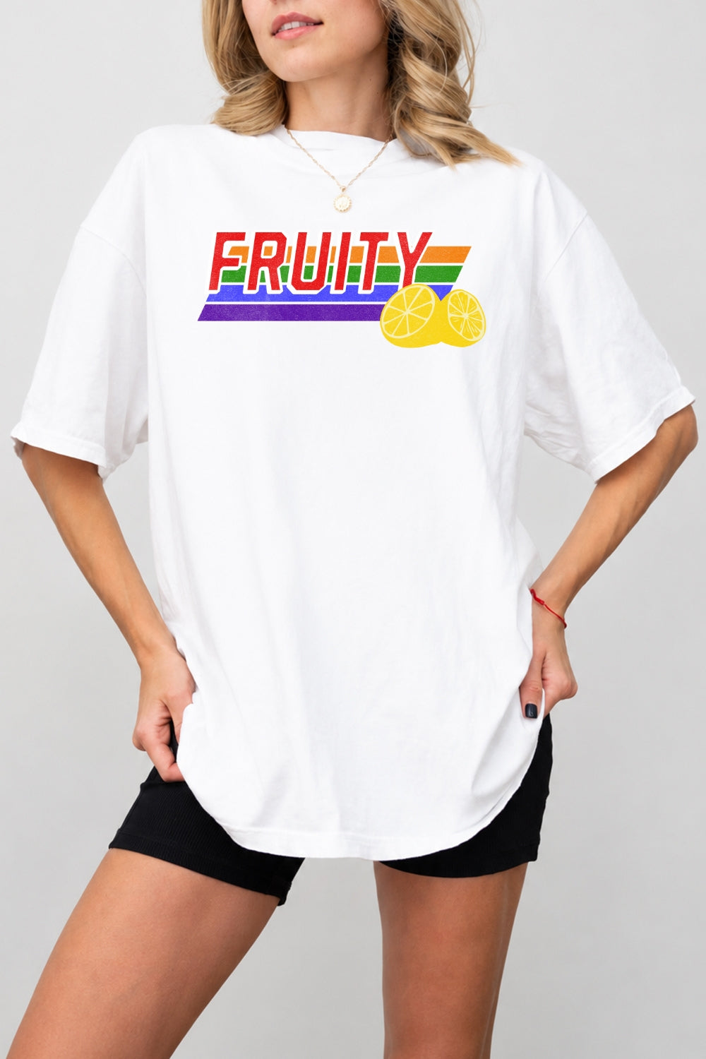 Fruity lemon rainbow tee