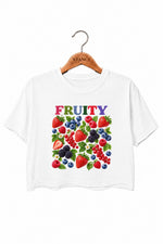 Fruity strawberry blueberry crop top
