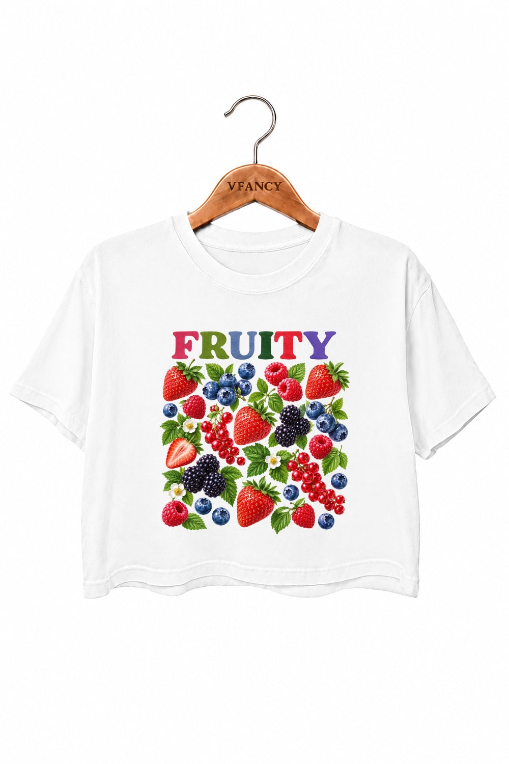 Fruity strawberry blueberry crop top
