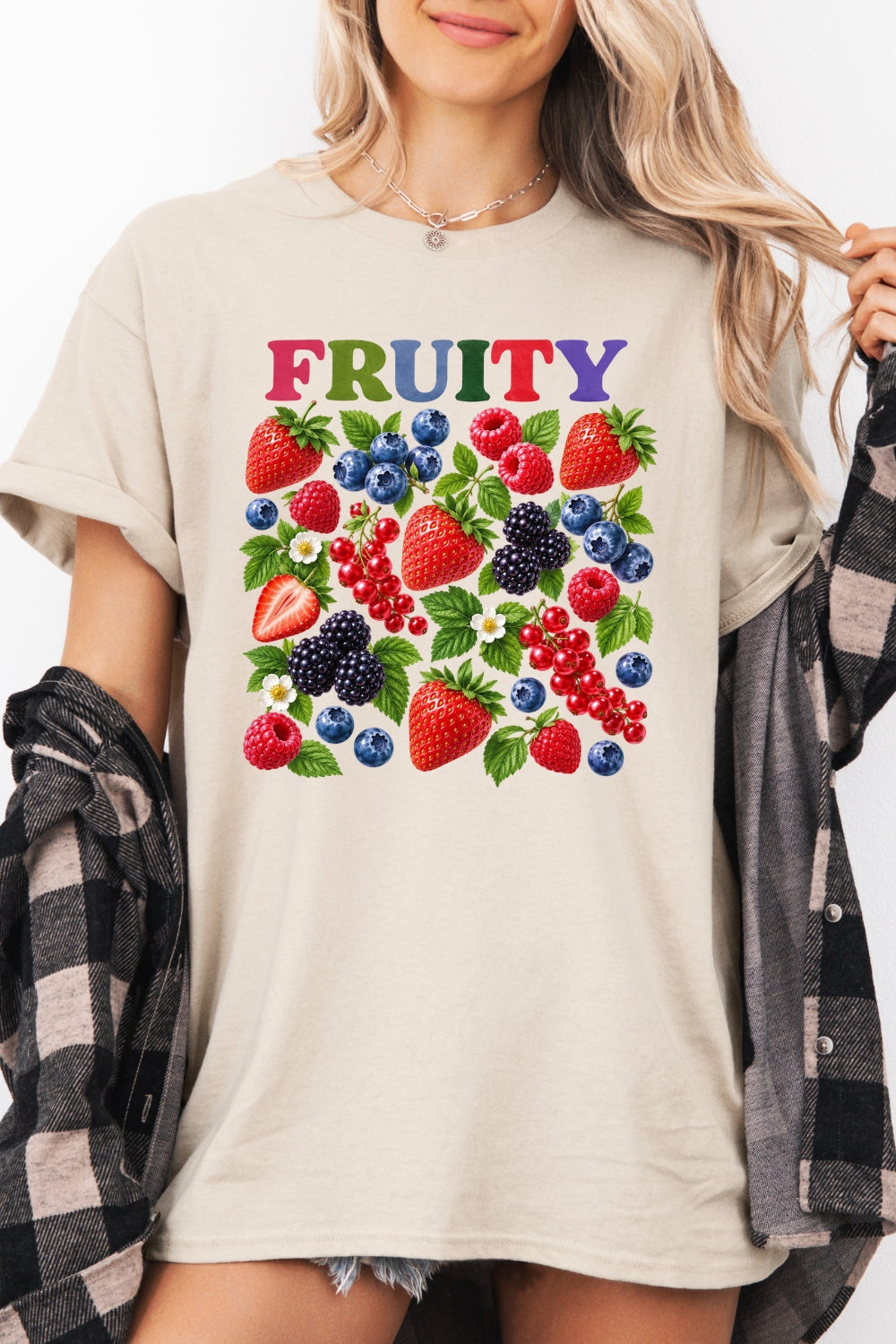Fruity strawberry blueberry tee
