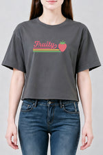 Fruity strawberry crop top