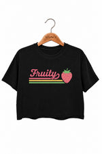 Fruity strawberry crop top