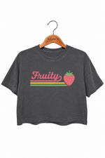 Fruity strawberry crop top