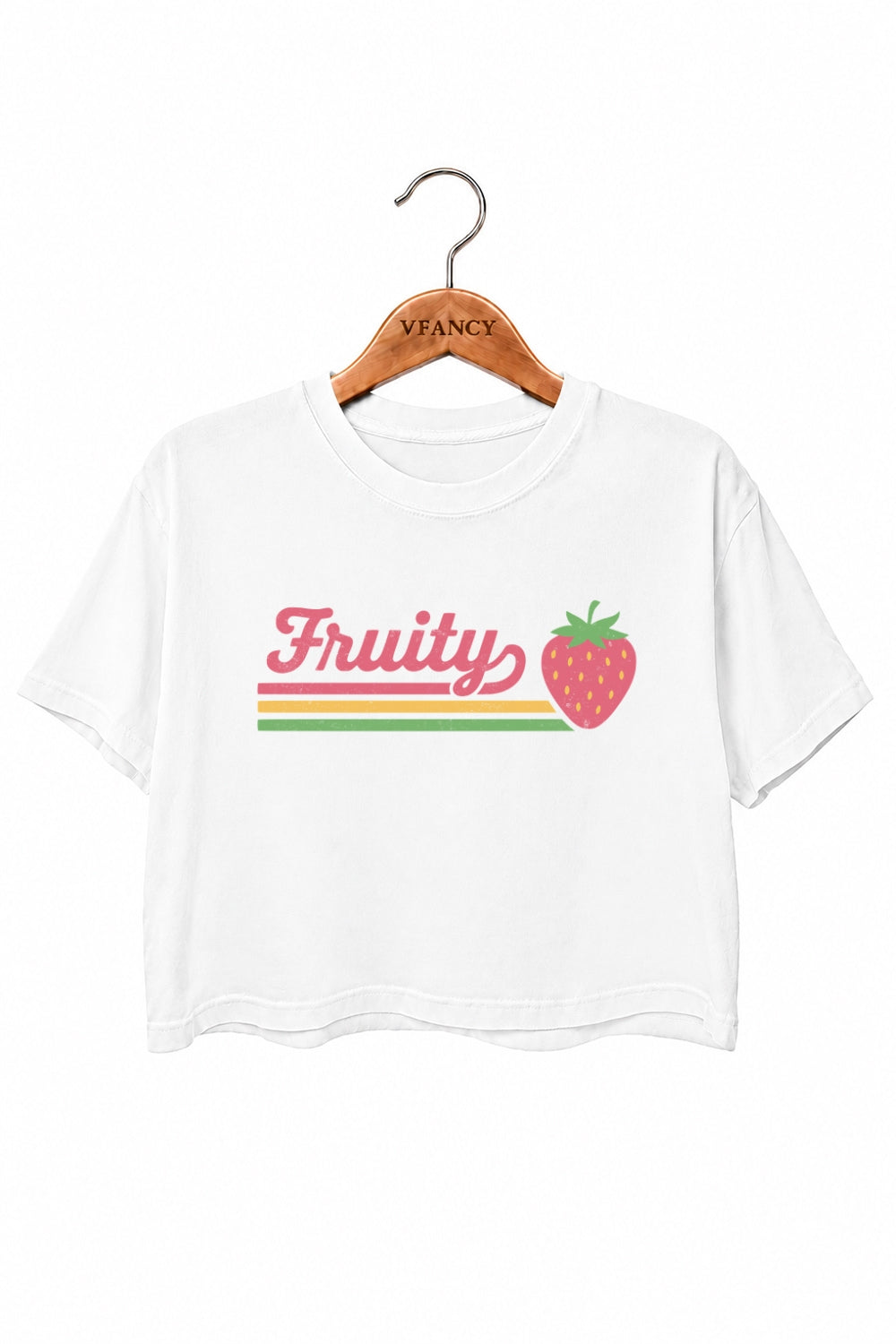 Fruity strawberry crop top