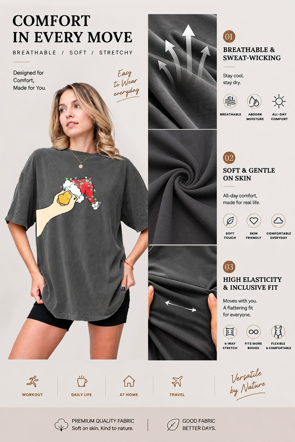 Funny christmas goose tee