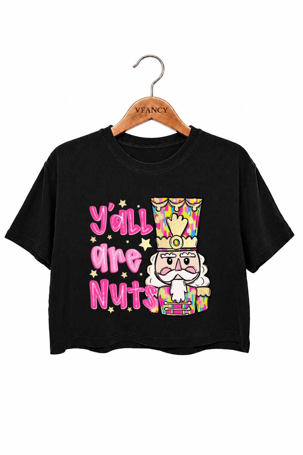 Funny nutcracker christmas crop top