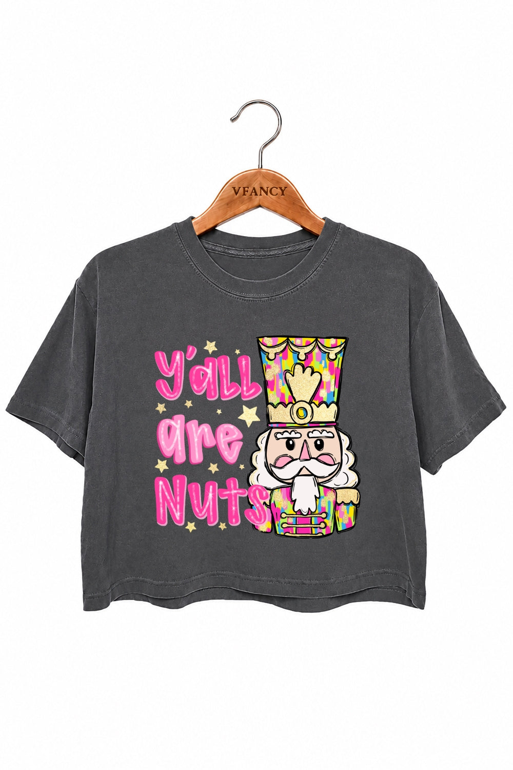 Funny nutcracker christmas crop top