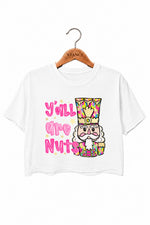 Funny nutcracker christmas crop top
