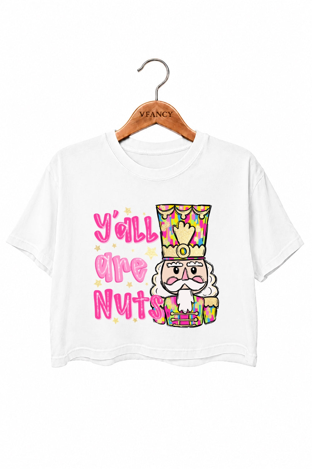 Funny nutcracker christmas crop top
