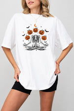 Funny pumpkin skull tee
