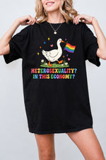 Funny rainbow flag goose tee