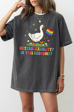 Funny rainbow flag goose tee