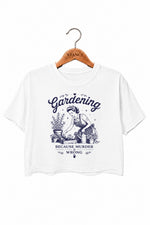 Gardening because murder is wrong crop tee