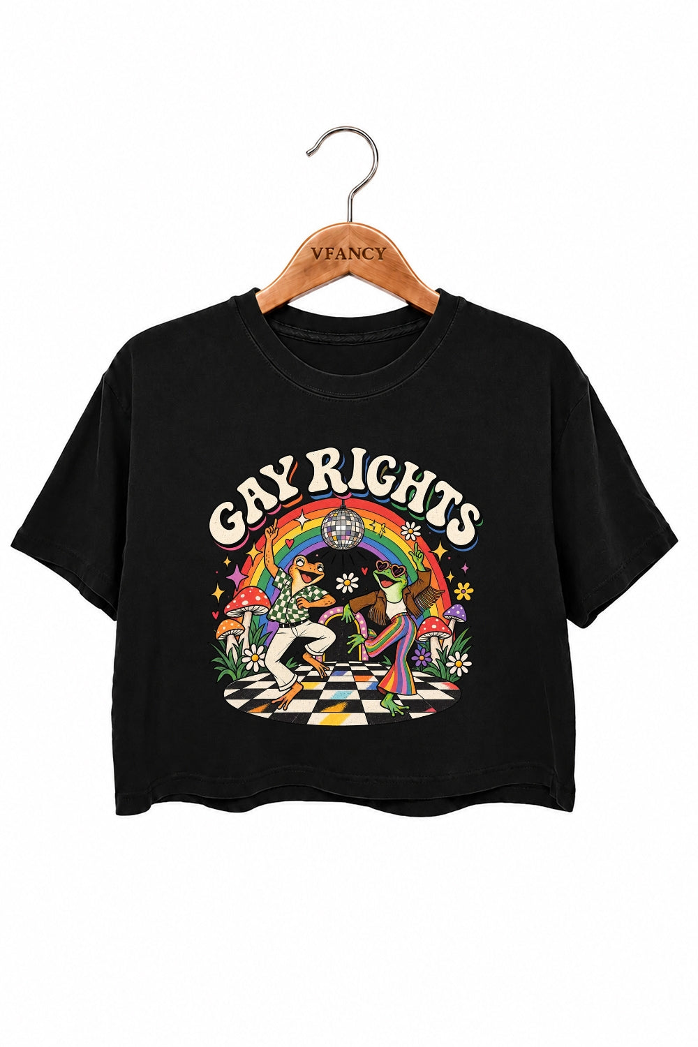 Gay rights frog crop top
