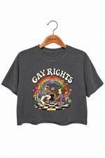 Gay rights frog crop top