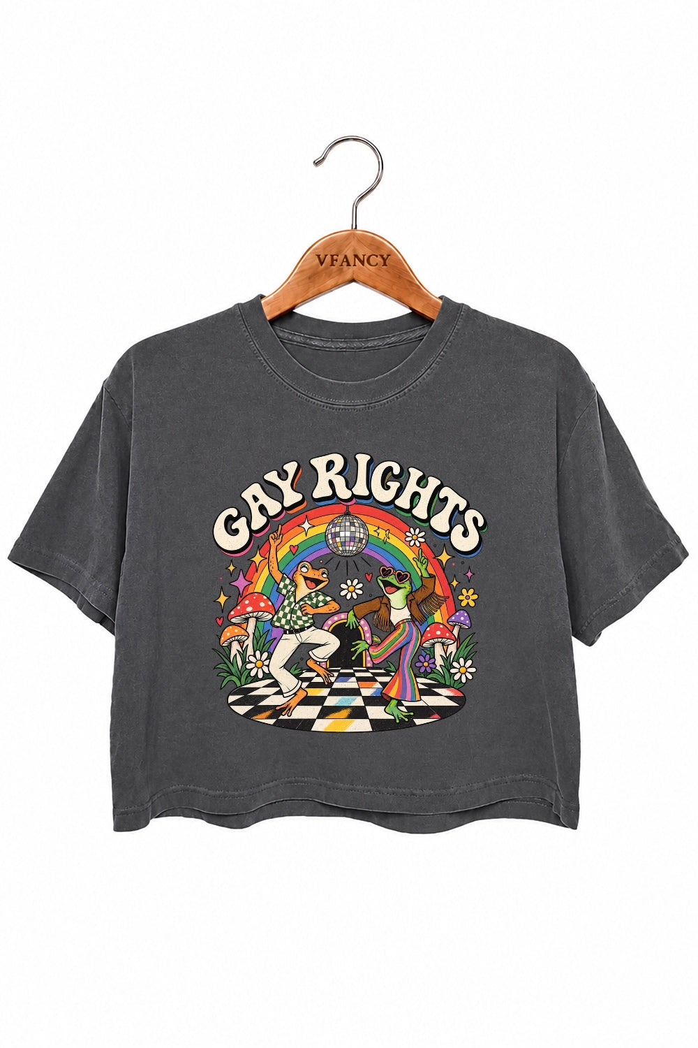 Gay rights frog crop top
