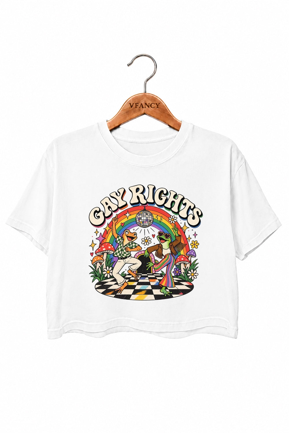 Gay rights frog crop top