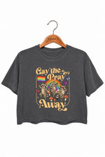 Gay the pray away raccoon crop top