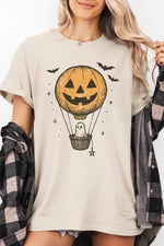 Ghost in pumpkin balloon tee