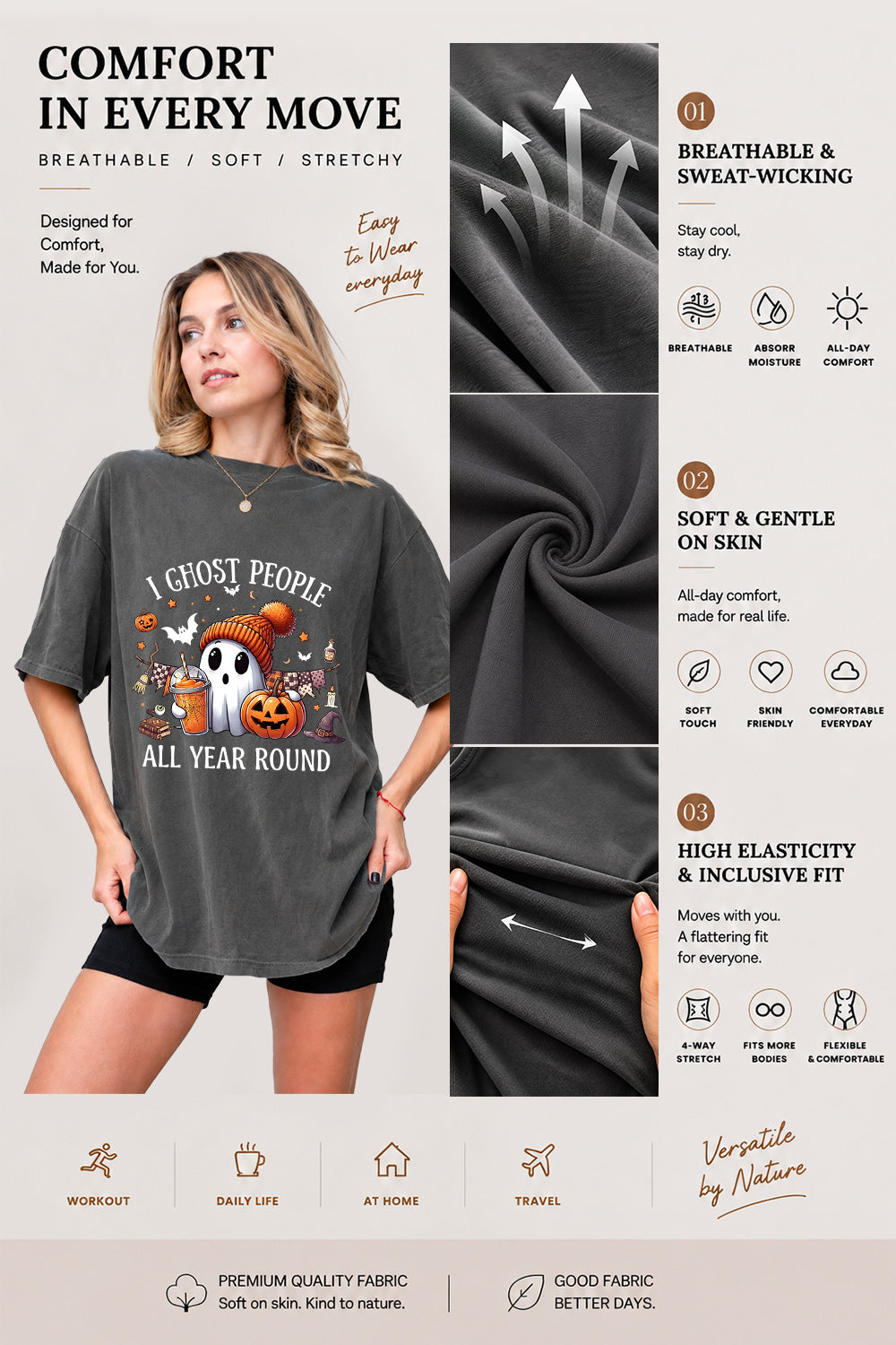 Ghost people all year round tee