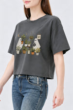 Ghost planting plants crop top