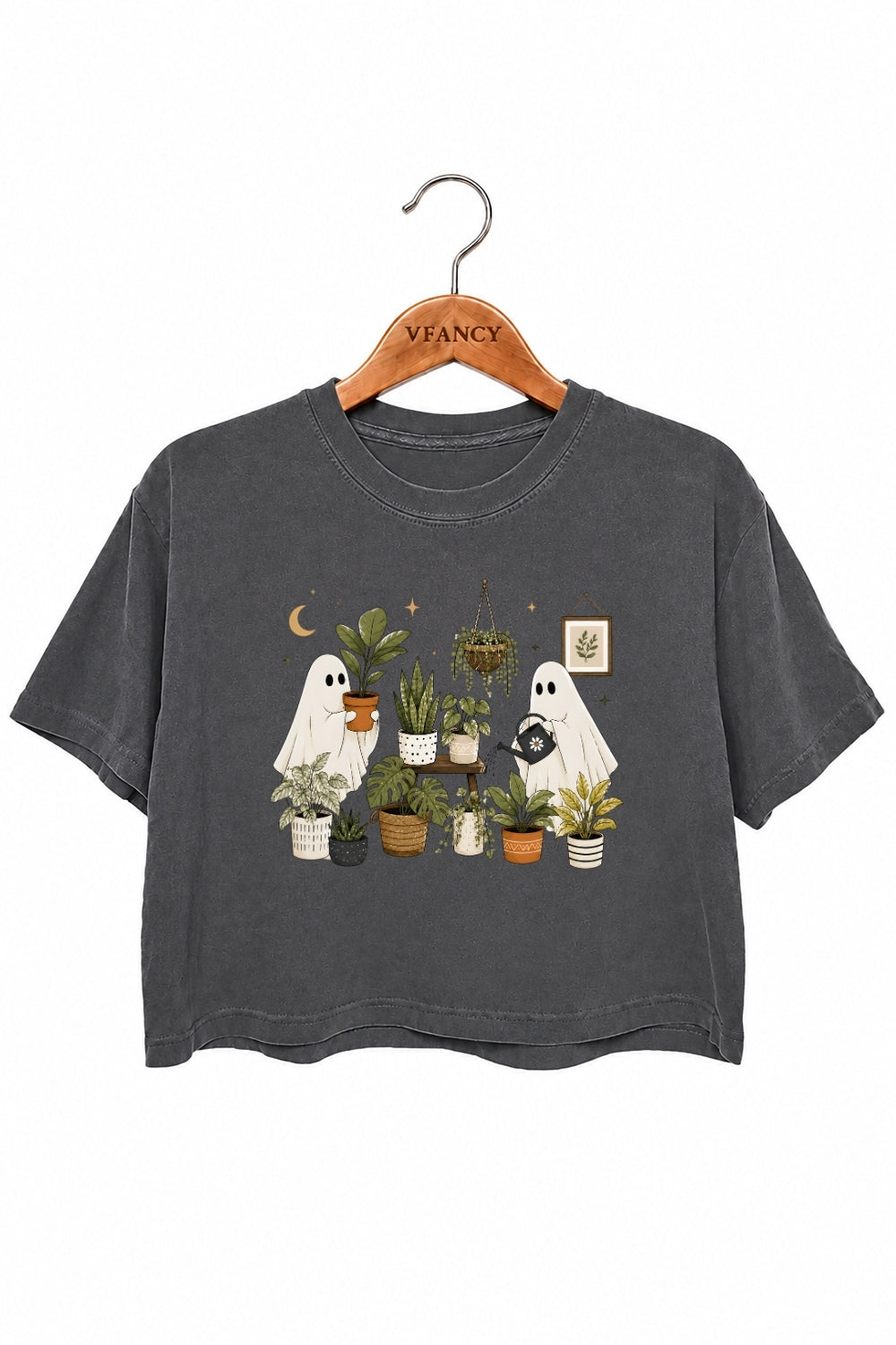 Ghost planting plants crop top