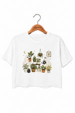 Ghost planting plants crop top