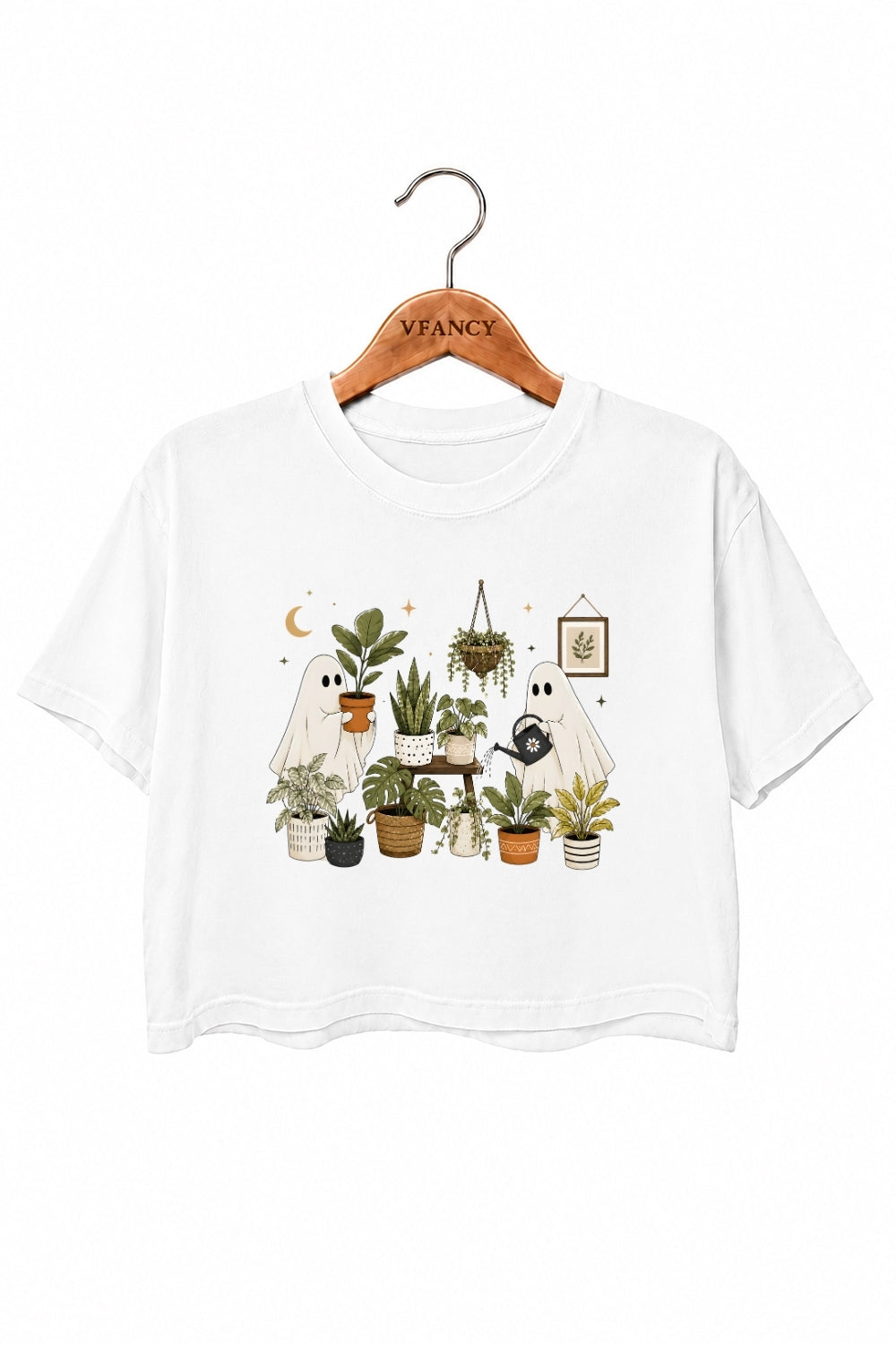 Ghost planting plants crop top
