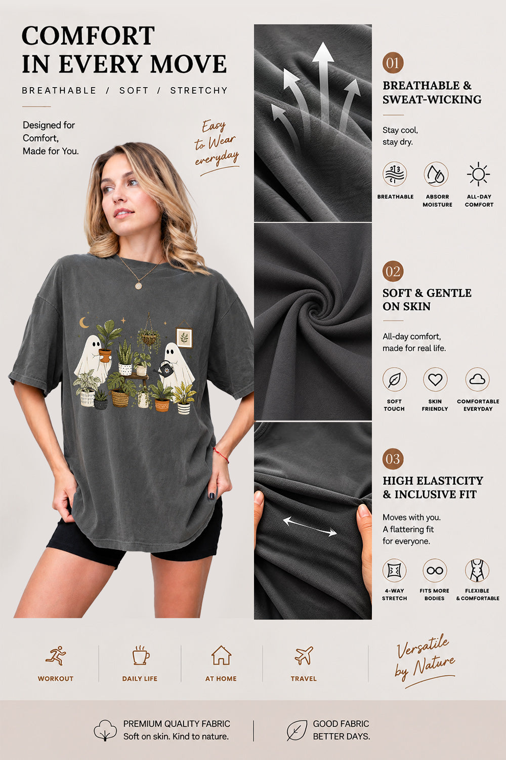 Ghost planting plants tee