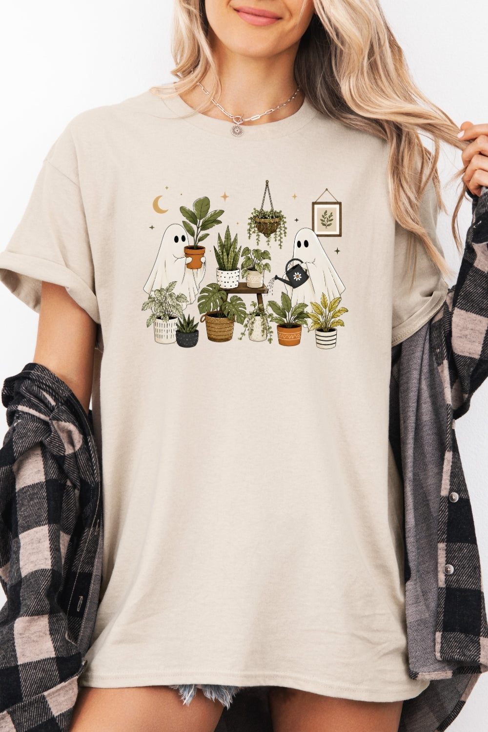 Ghost planting plants tee